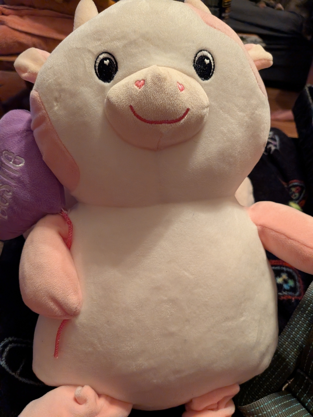 Plush Pink & Cream Small Pet Pillow Buddy